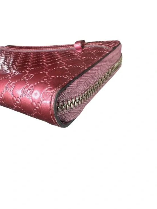 Gucci Metallic Rose Pink Zip-Around Continental Wallet - Picture 3 of 10